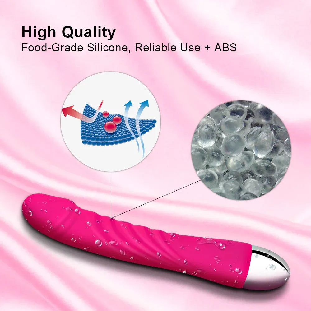 10-Mode Soft Dildo Vibrator for Women