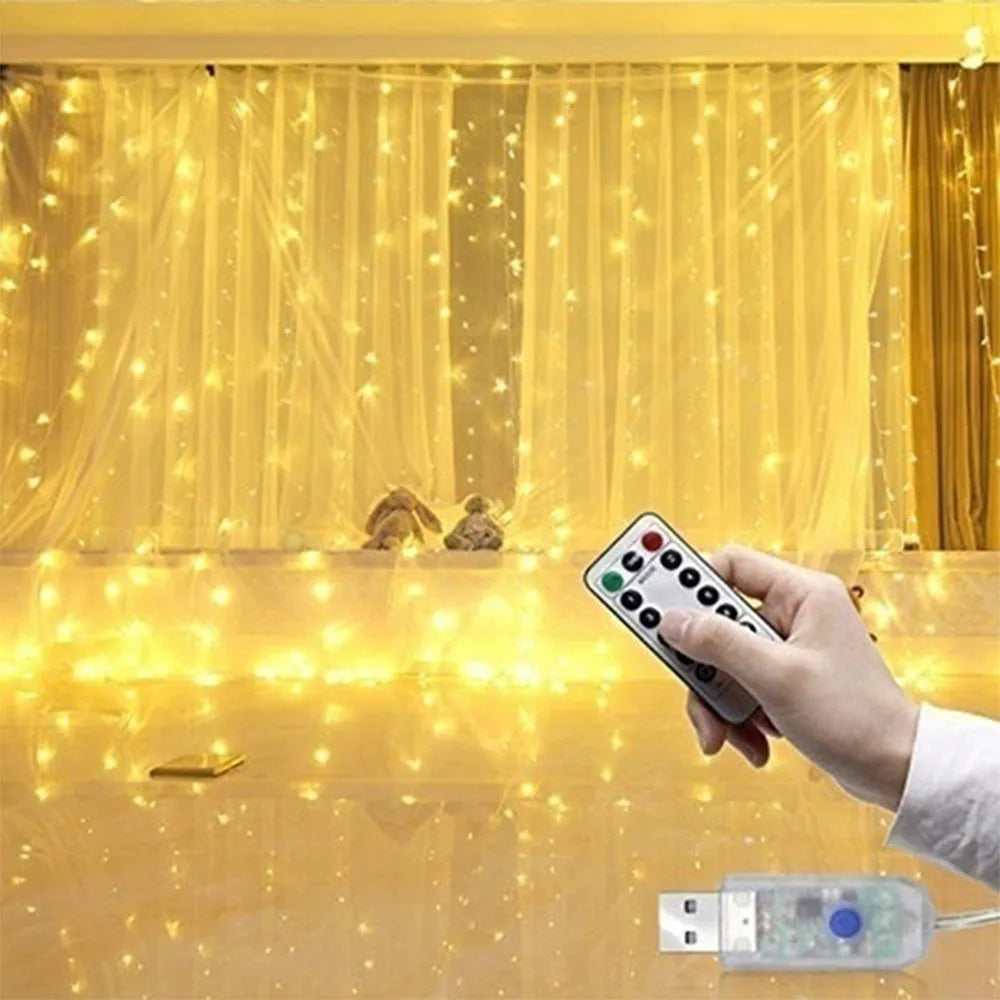 Vibe Geeks USB Powered Remote Controlled LED Light Curtain