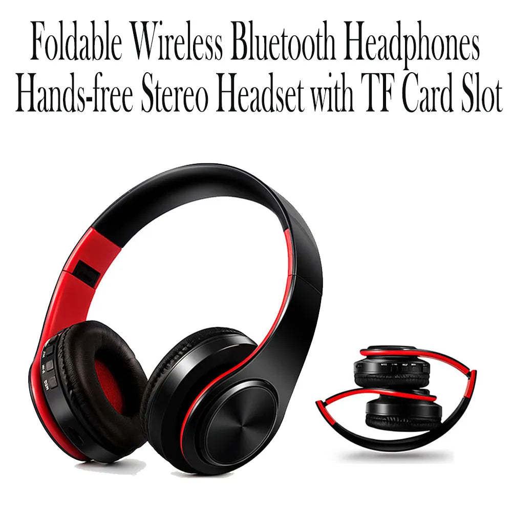 Vibe Geeks Foldable Wireless Bluetooth Stereo Headset