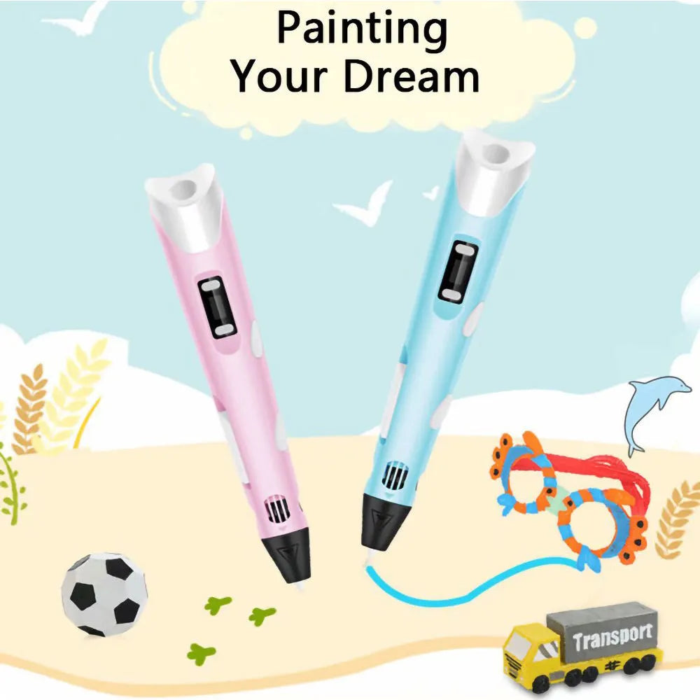 Vibe Geeks Magic 3D Printing Pen for Kids DIY with LED