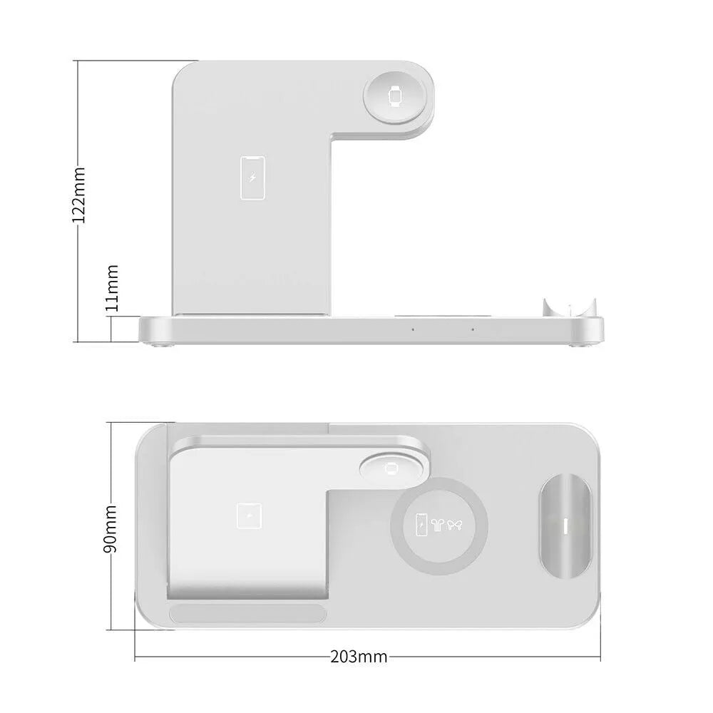 Vibe Geeks 4 - in - 1 Wireless Fast Charging Station for QI