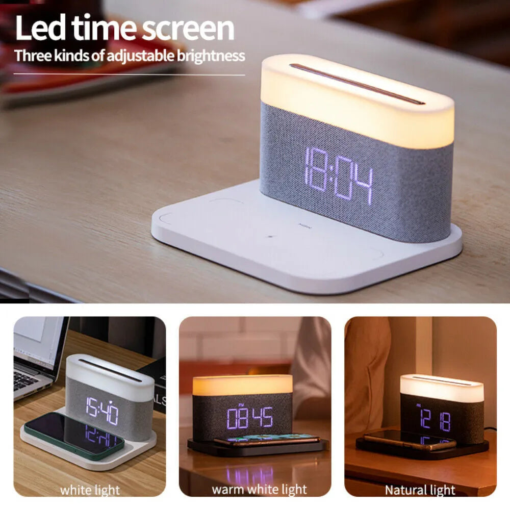 Vibe Geeks 3 - in - 1 Wireless Charger Alarm Clock