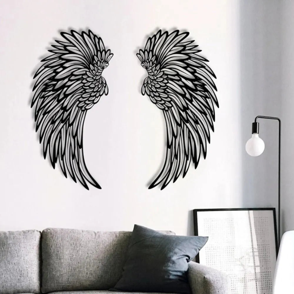 Vibe Geeks Angel Wings Metal Wall Decor with LED Light