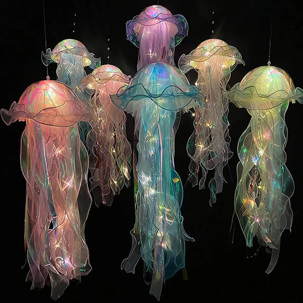 Vibe Geeks Hanging Jellyfish LED Decorative Lamp DIY Party