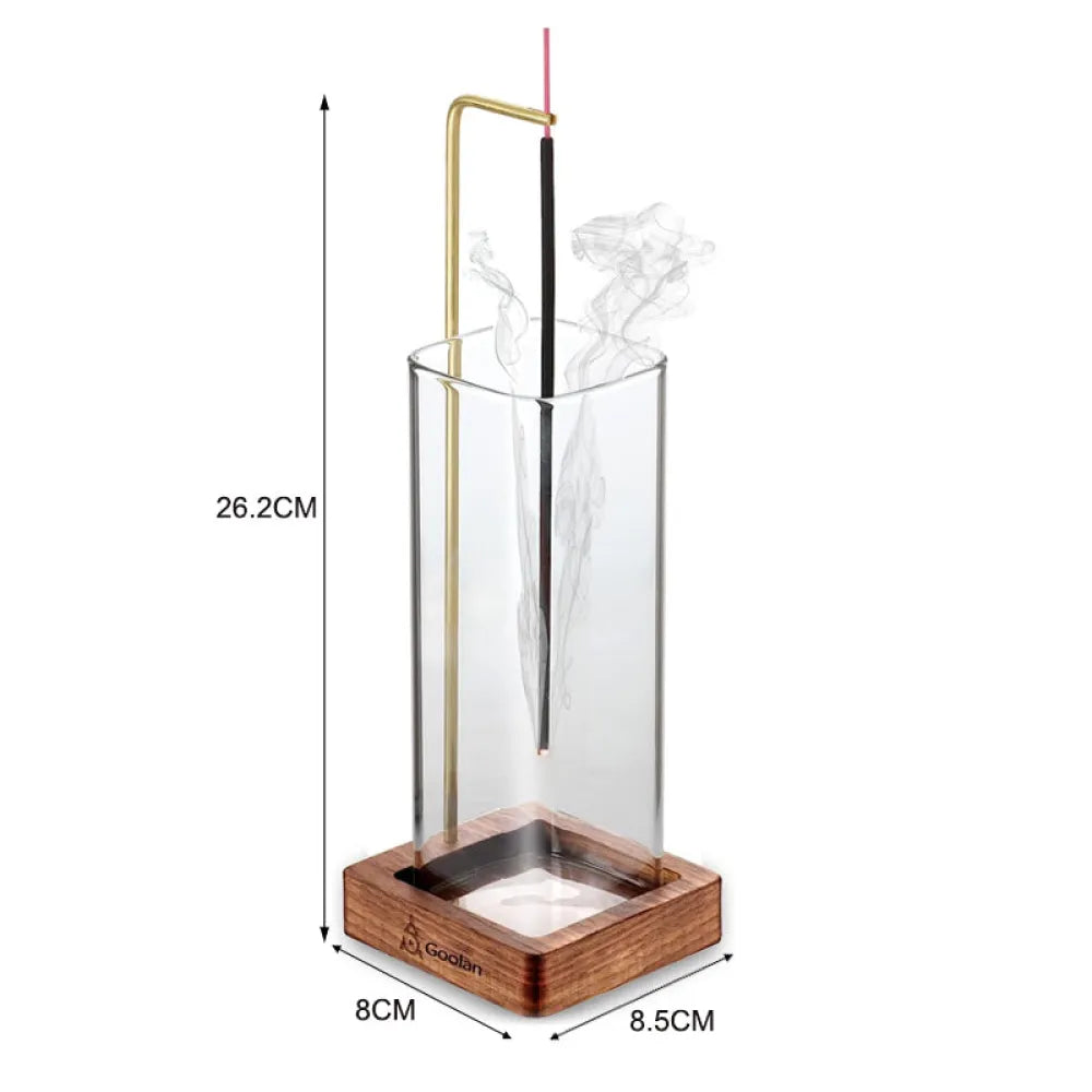 Vibe Geeks Inverted Vertical Incense Stick Holder Glass