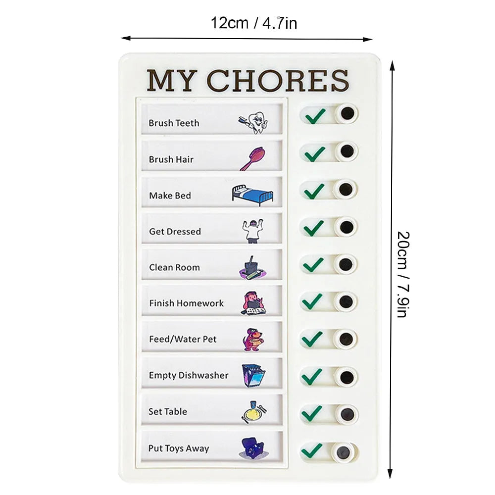 Vibe Geeks Detachable and Reusable Chore Chart Memo Board