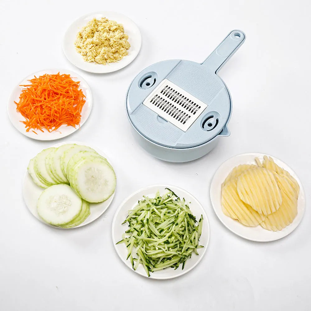 Vibe Geeks 12 in 1 Manual Multi - Function Vegetable Cutter