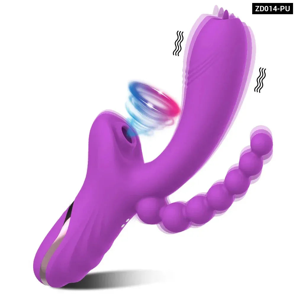 3 In 1 Clit Sucking Vibrator for Women G Spot Vagina Anal