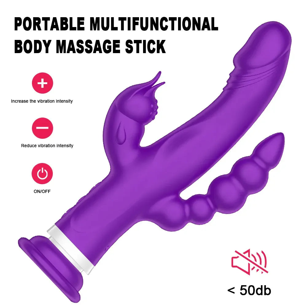 3 In 1 G Spot Rabbit Vibrator for Women Powerful Pleasure