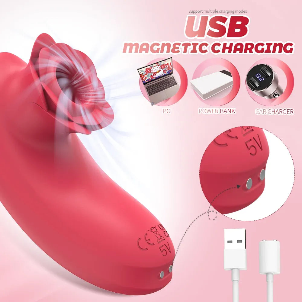 9 Mode Rose Sucking Vibrator for Women
