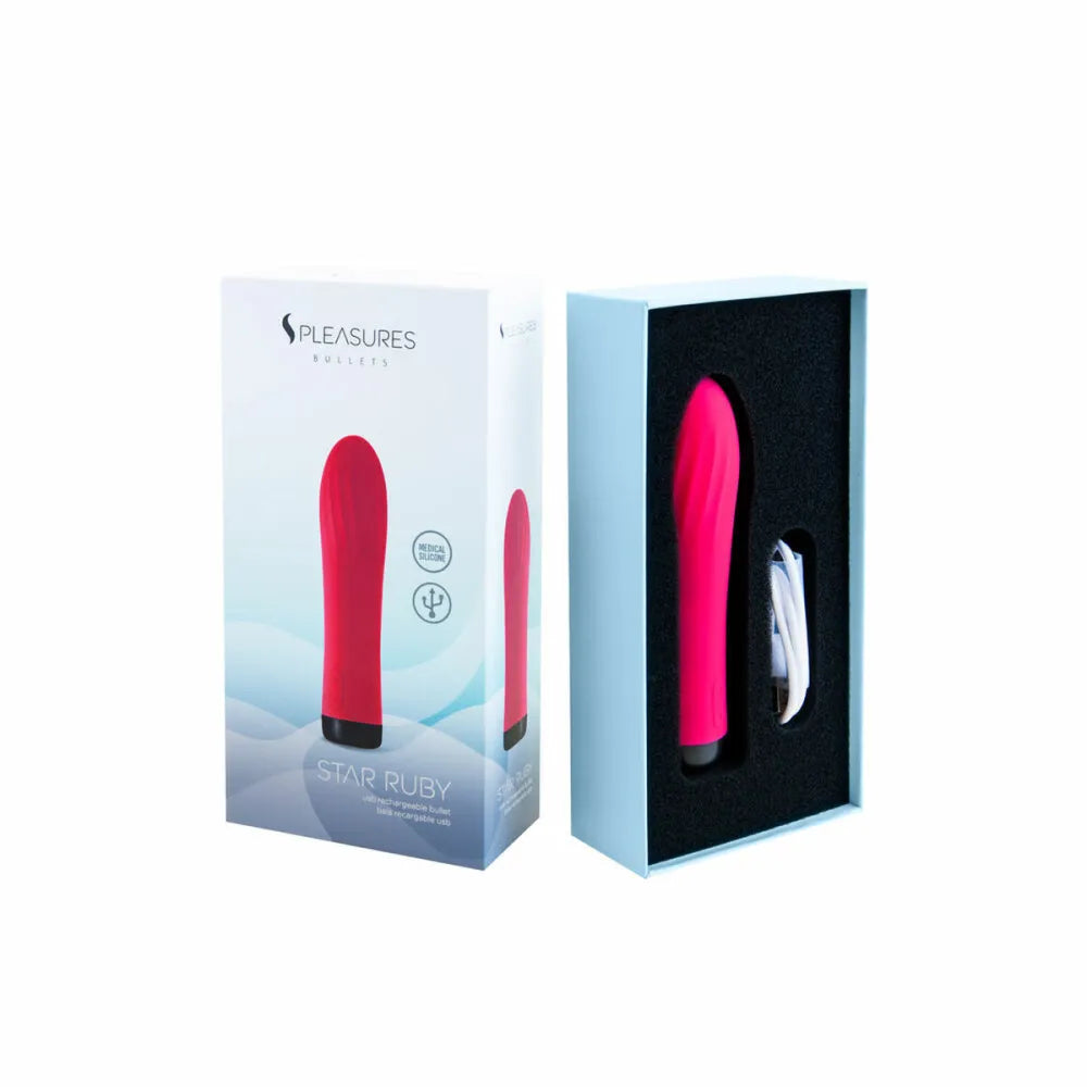 Bullet Vibrator By S Pleasures Pink Cherry (13,7 X 3,5 Cm)