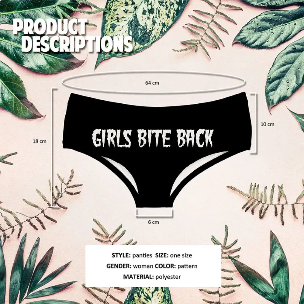 DeanFire Girls Bite Letters Print Super Soft Sexy Underwear