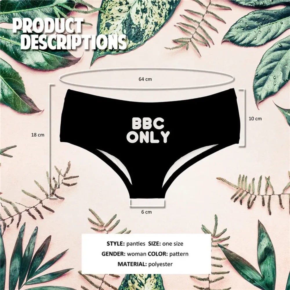 DeanFire Super Soft 3D Panties Underwear BBC ONLY Letters