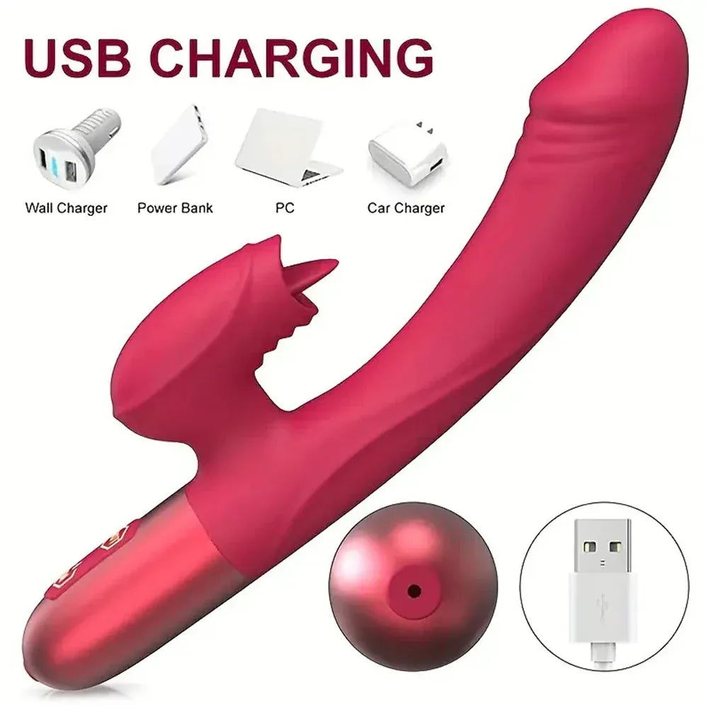 Intense G-Spot Rabbit Vibrator with Clit Stimulator