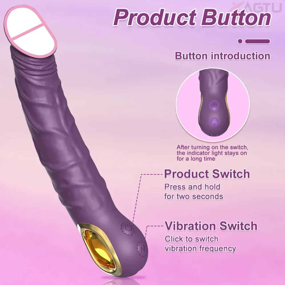 Intense Vibrating Dildo for Female Pleasure