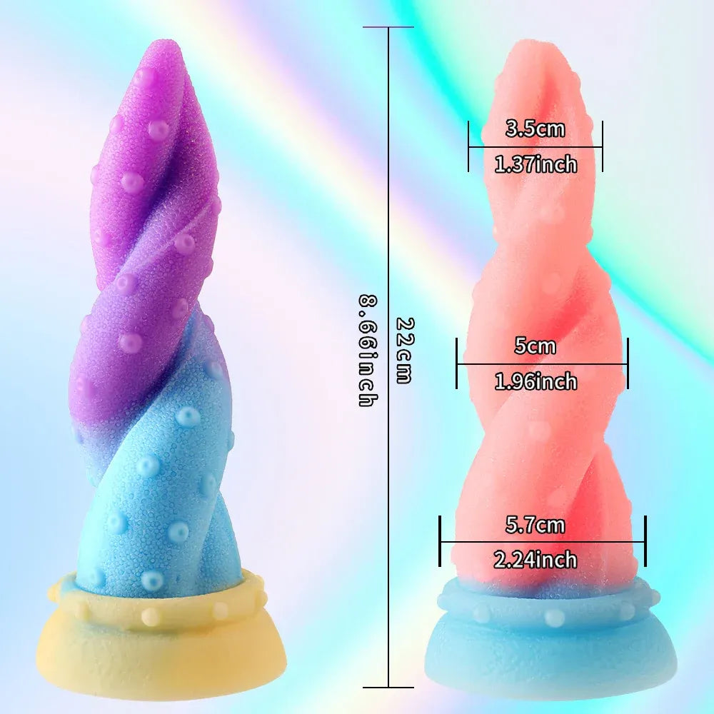 Luminous Tentacle Dildo - Realistic Silicone Anal Plug
