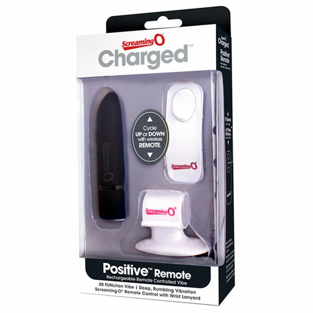 Positive Black Vibrating Bullet With Remote Control