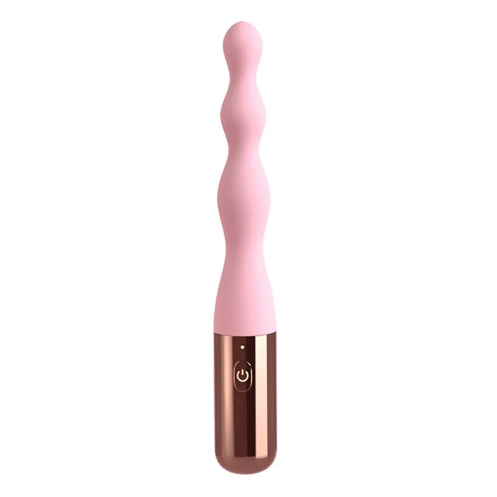Silicone Anal Vibrator For Couples Beads & Plug