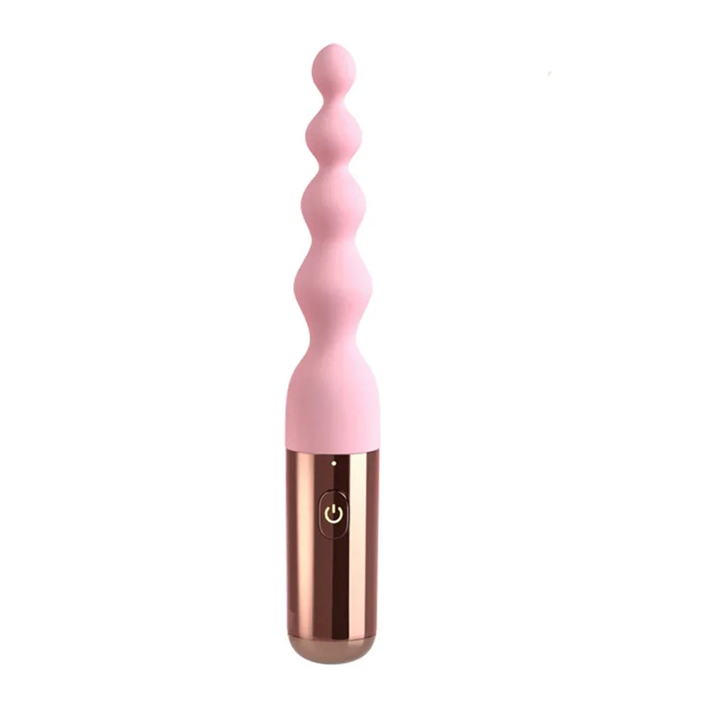 Silicone Anal Vibrator For Couples Beads & Plug