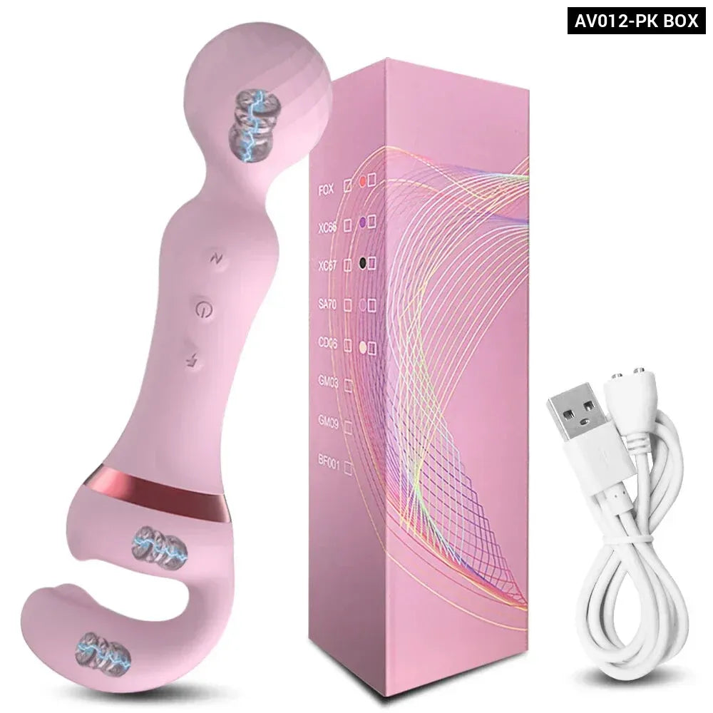 USB Recharge Av Vibrator 20 Modes for Female Pleasure