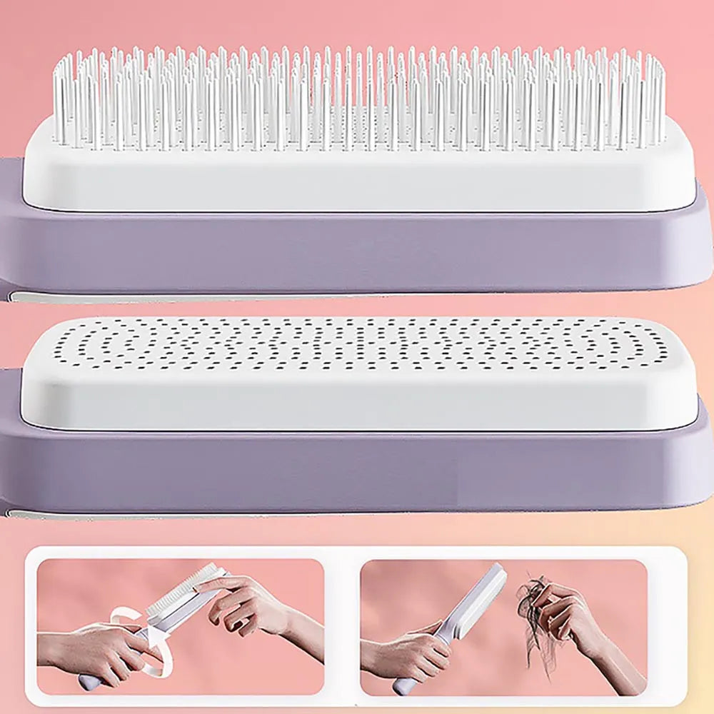 Vibe Geeks Anti-Static Massage Comb Scalable Rotate Lifting