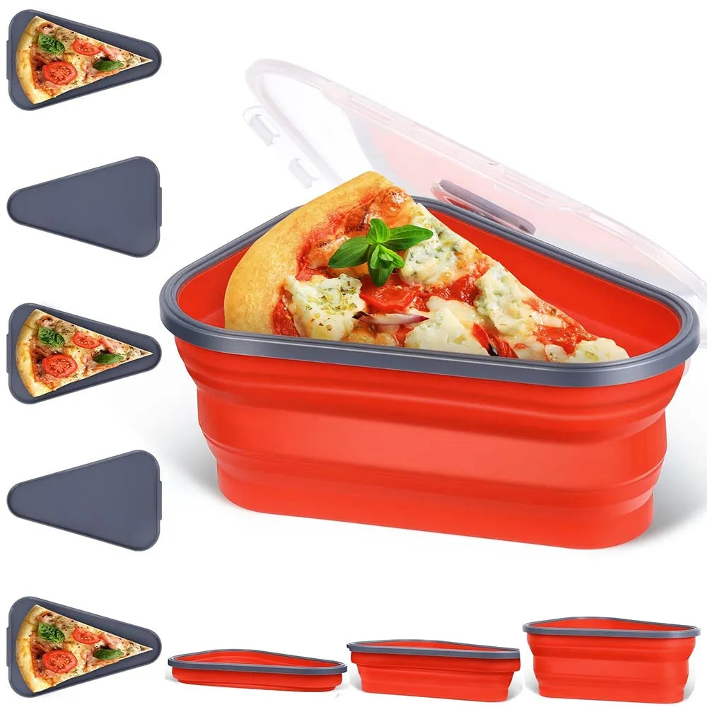 Vibe Geeks Reusable Expandable Silicone Pizza Storage