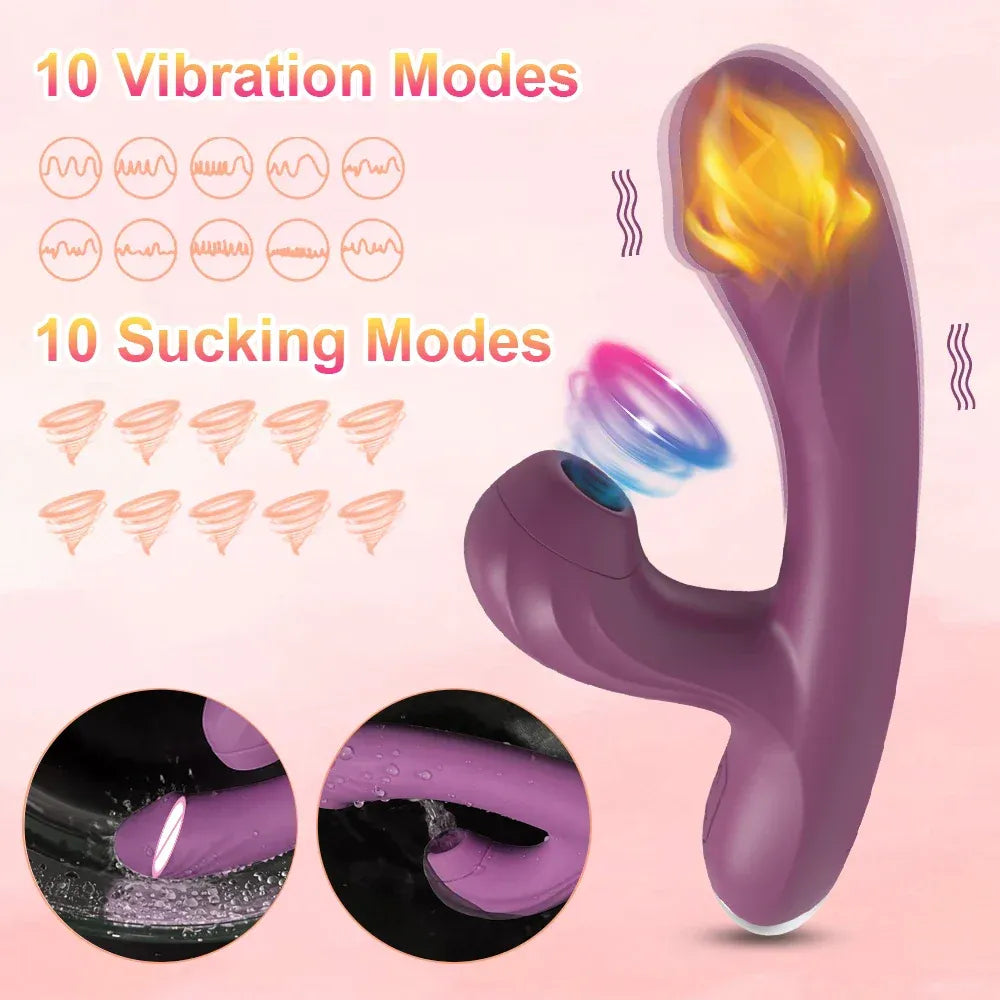 Vibrating Clit Sucker for Women G Spot Stimulator Heat