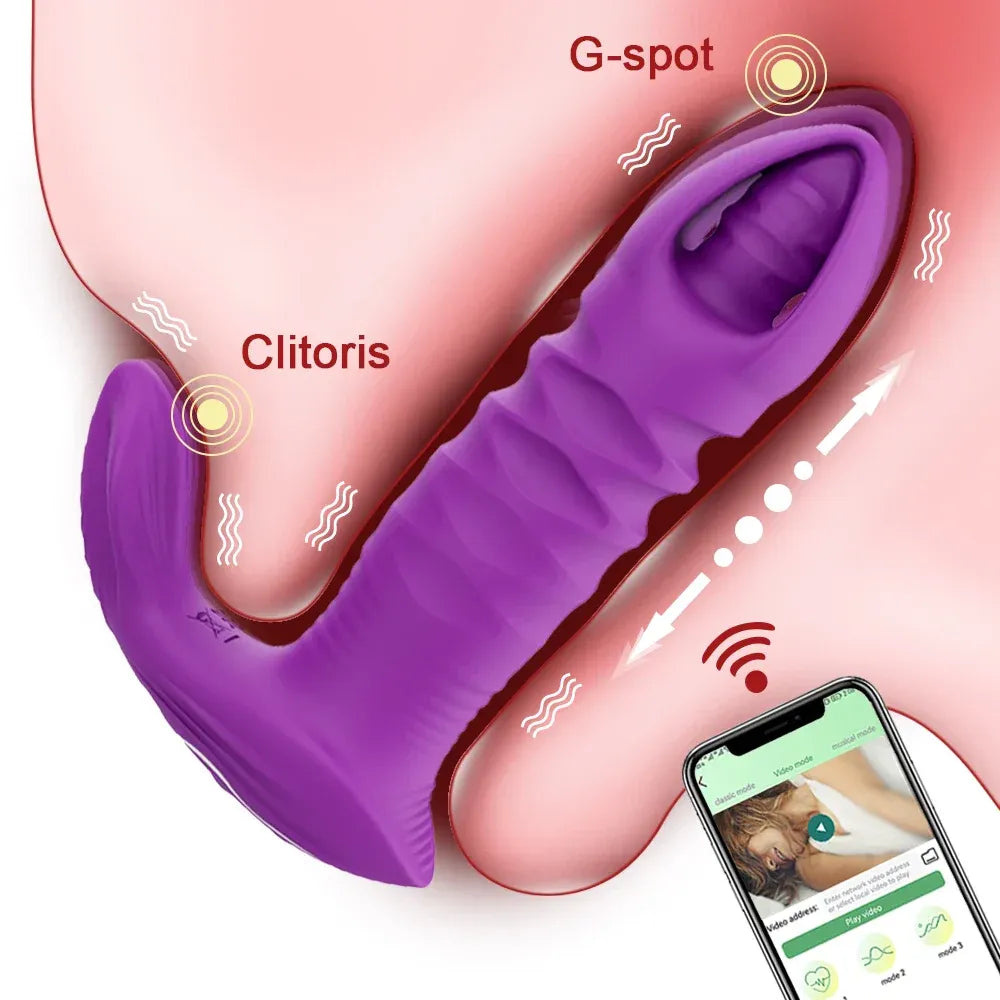 Wireless Thrusting Anal Vibrator for Women