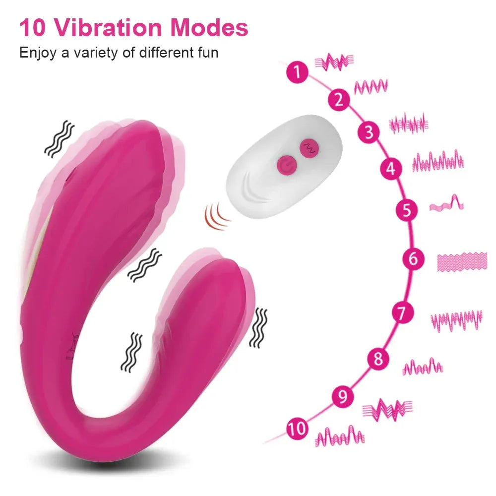 Wireless U-Shaped Clitoris Vibrator for Couples